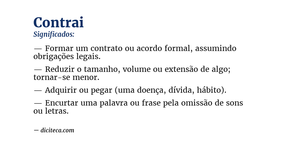 Significado de contrai