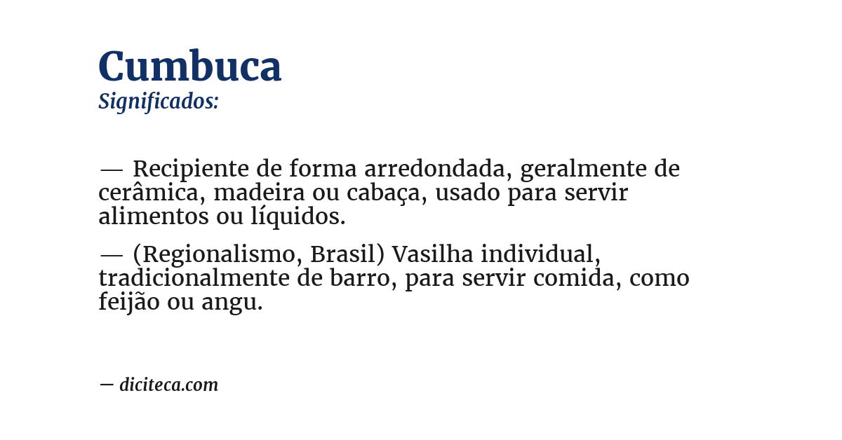 Significado de cumbuca