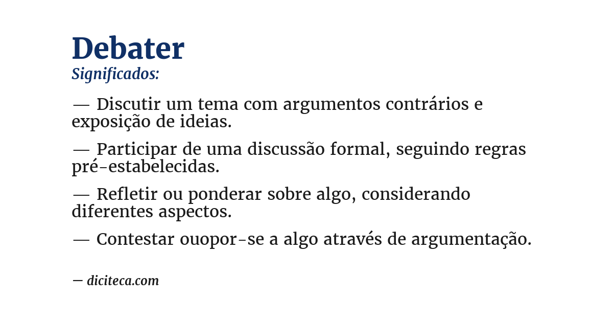 Significado de debater