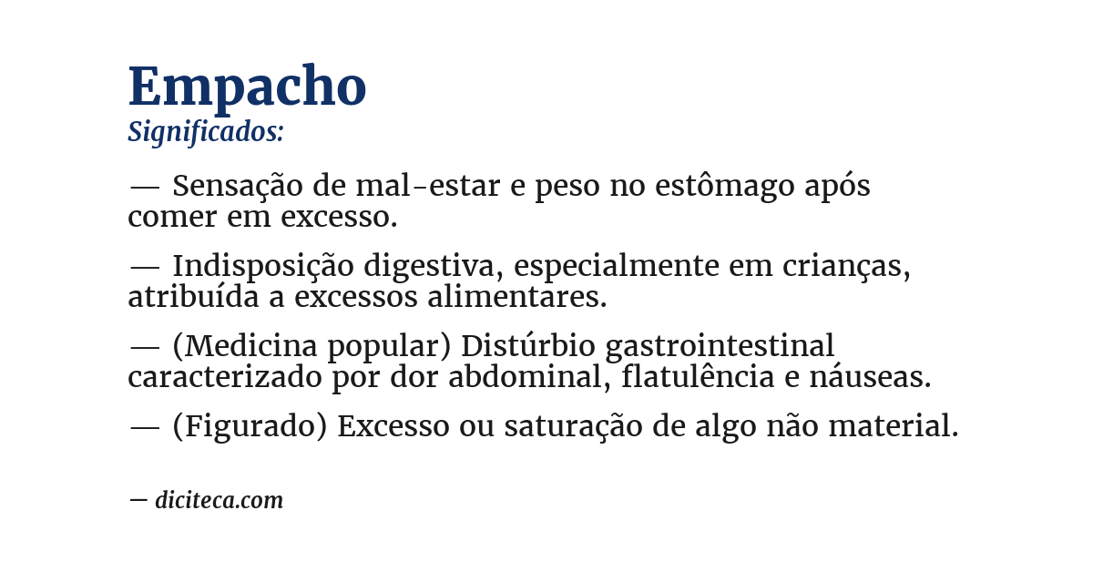 Significado de empacho