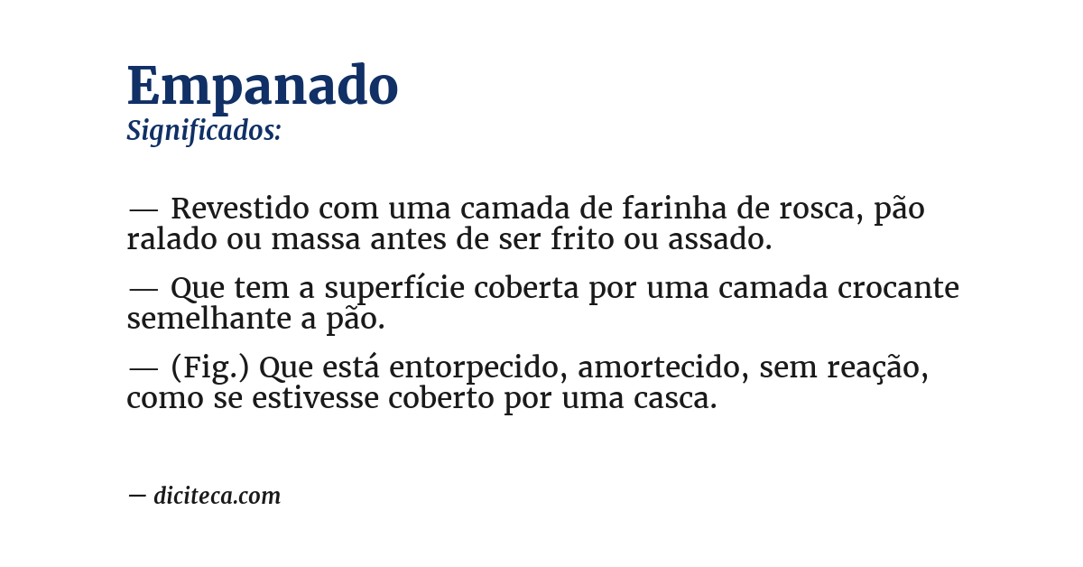 Significado de empanado