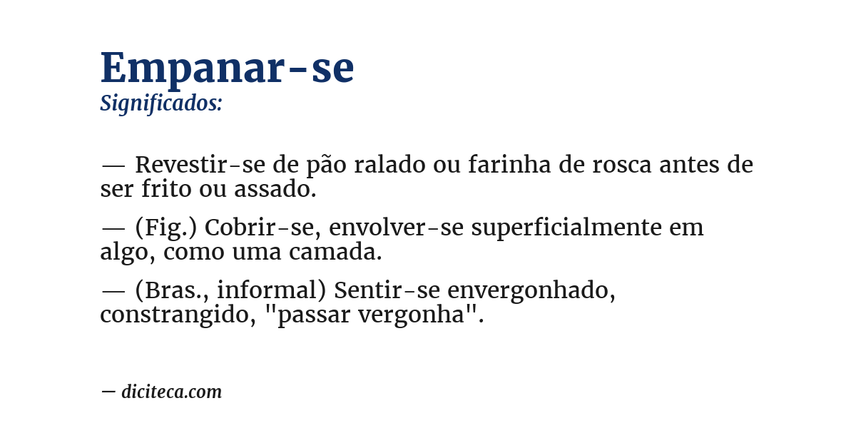 Significado de empanar-se