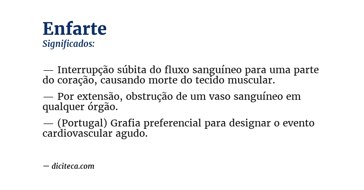Significado de enfarte