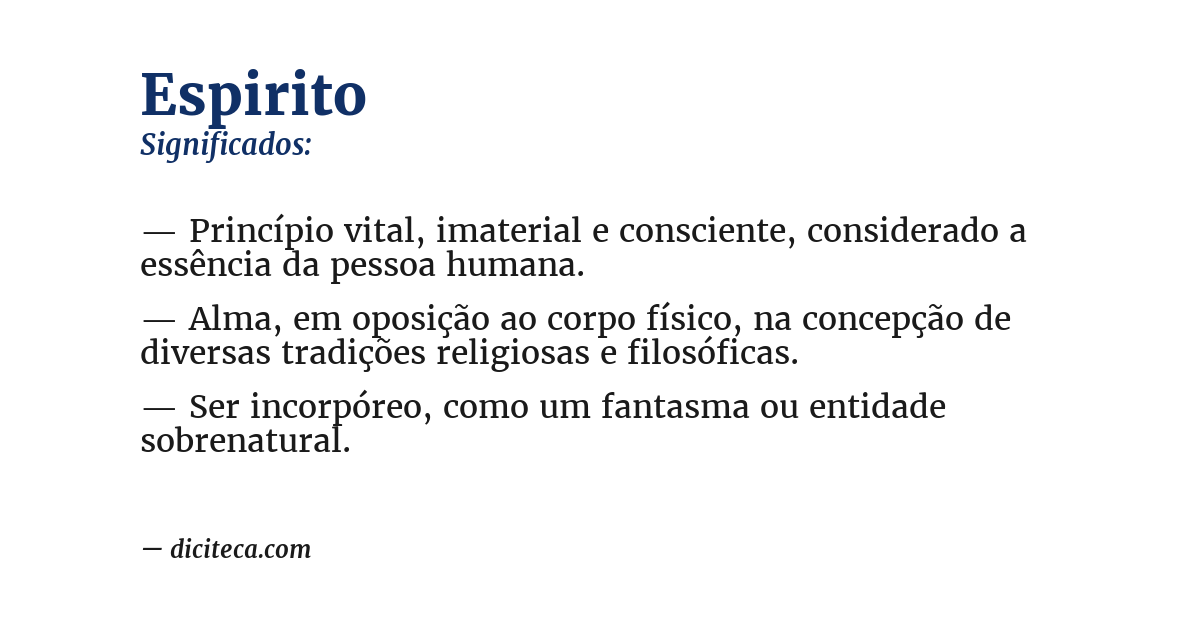 Significado de espirito