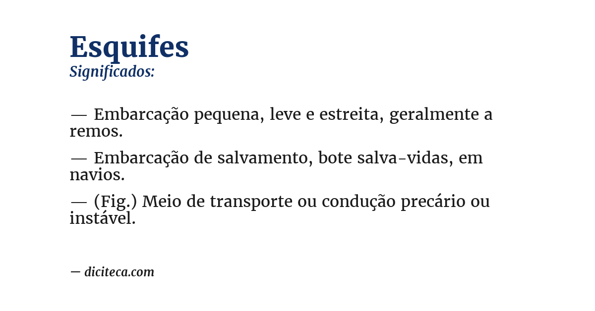Significado de esquifes