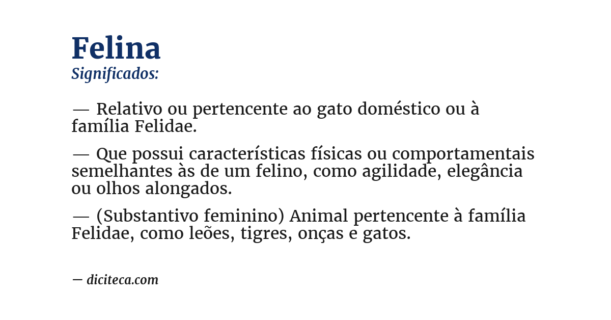 Significado de felina