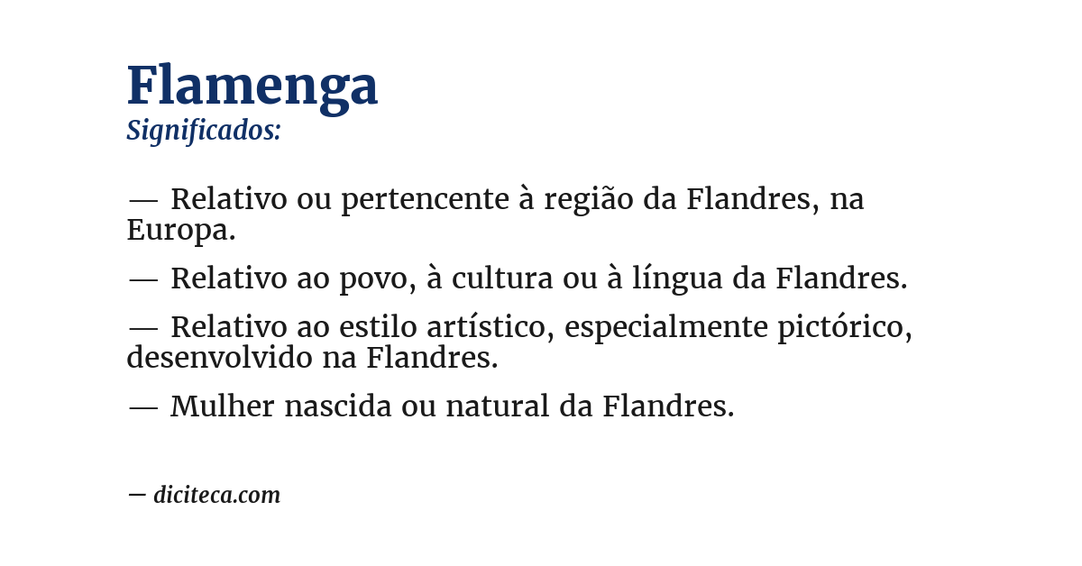 Significado de flamenga