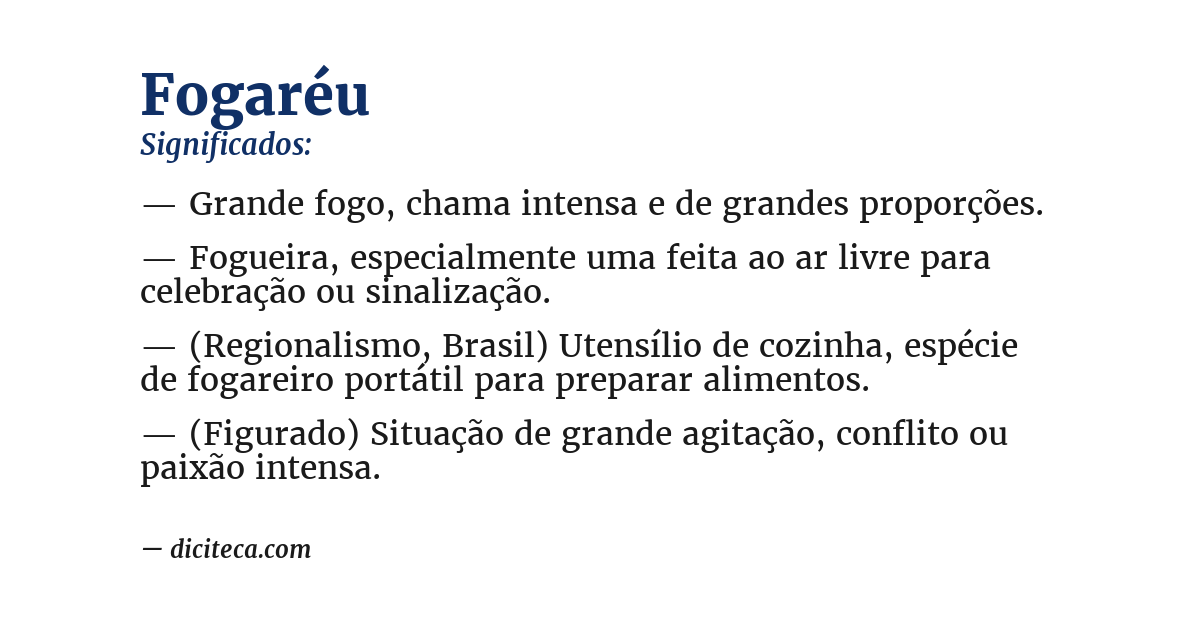 Significado de fogaréu