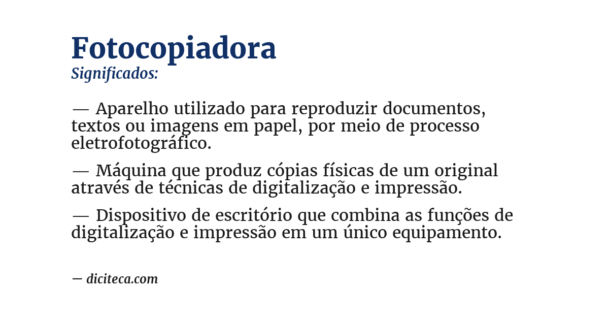 Significado de fotocopiadora