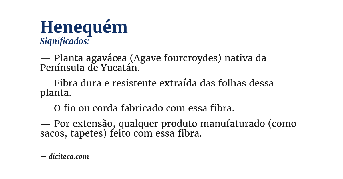Significado de henequém