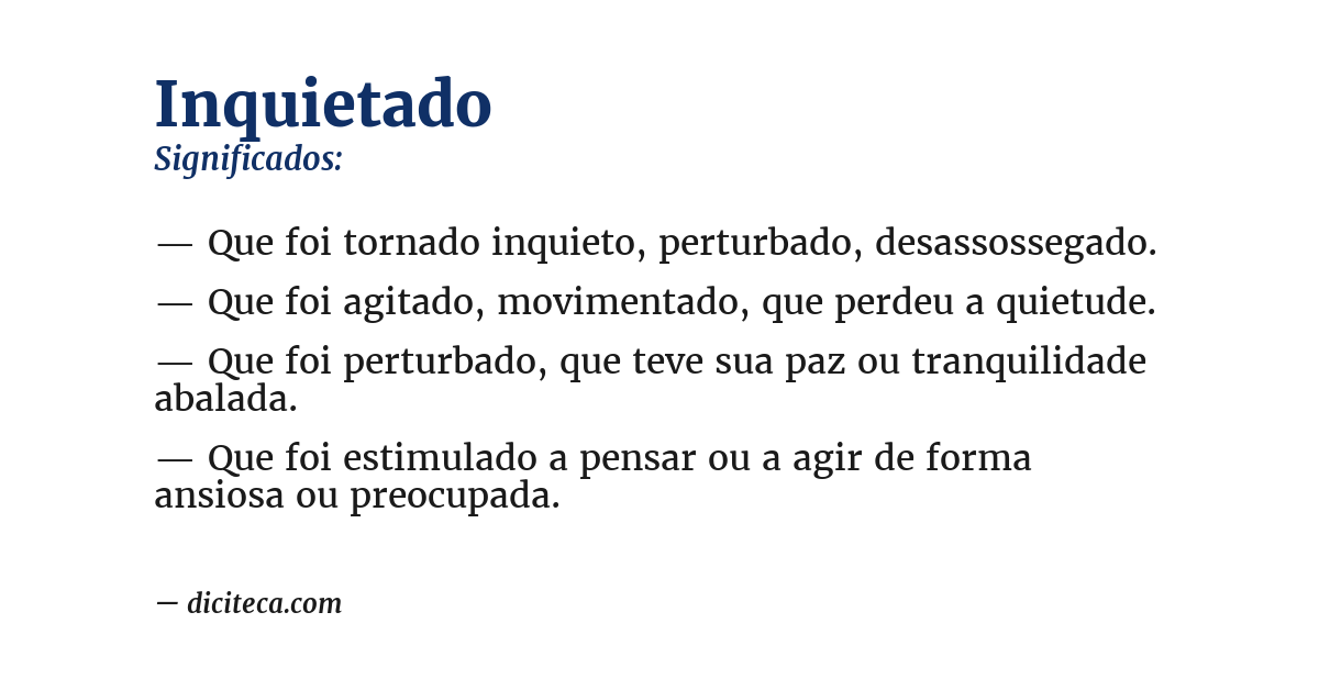 Significado de inquietado