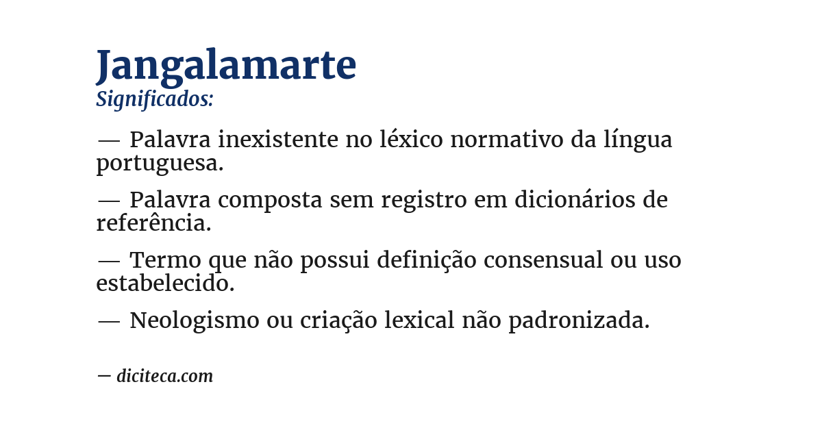 Significado de jangalamarte