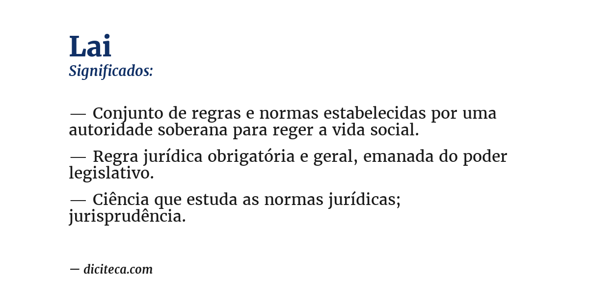Significado de lai
