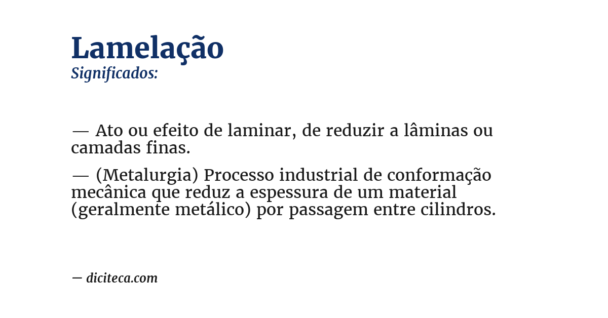 Significado de lamelação