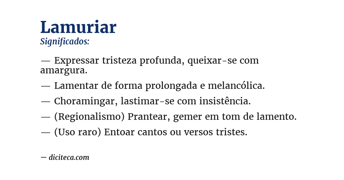 Significado de lamuriar
