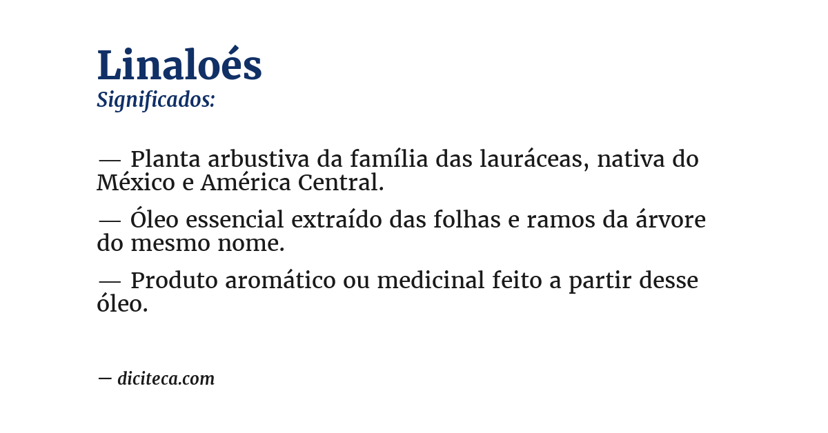 Significado de linaloés