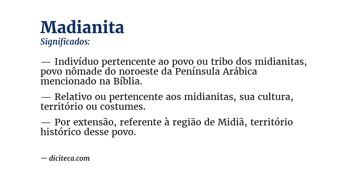 Significado de madianita