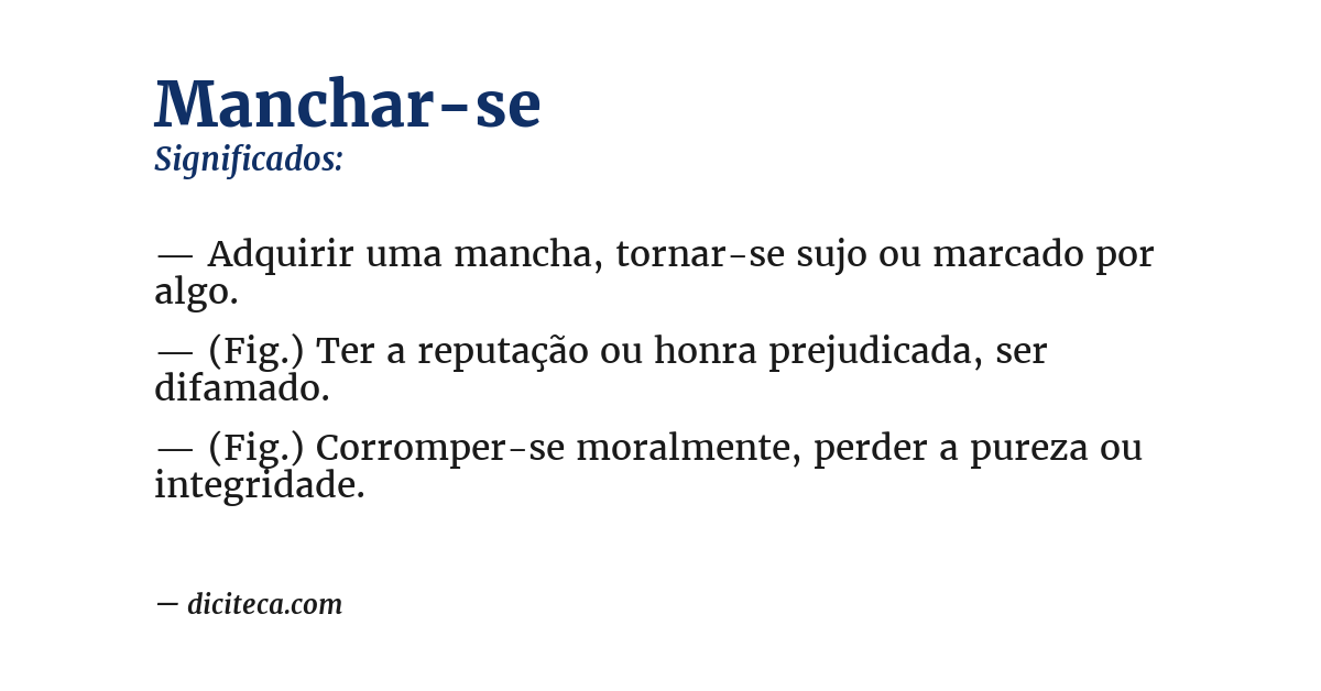 Significado de manchar-se