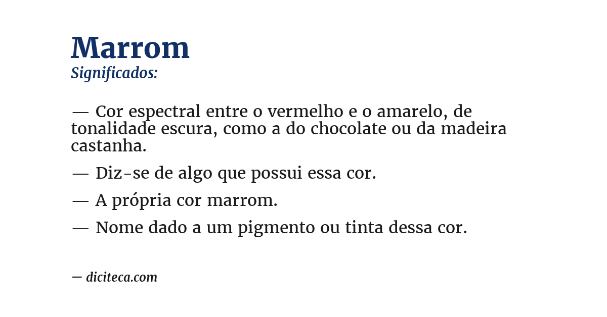 Significado de marrom