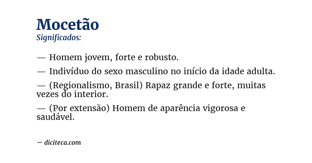 Significado de mocetão