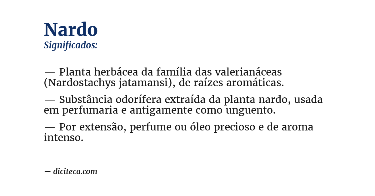 Significado de nardo