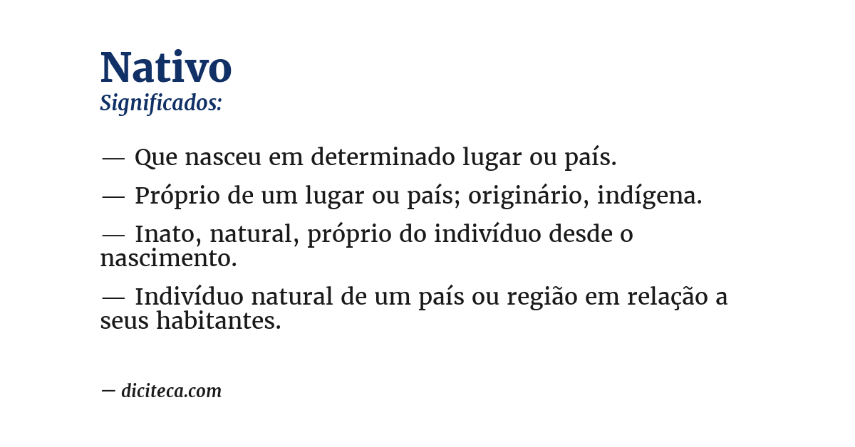 Significado de nativo