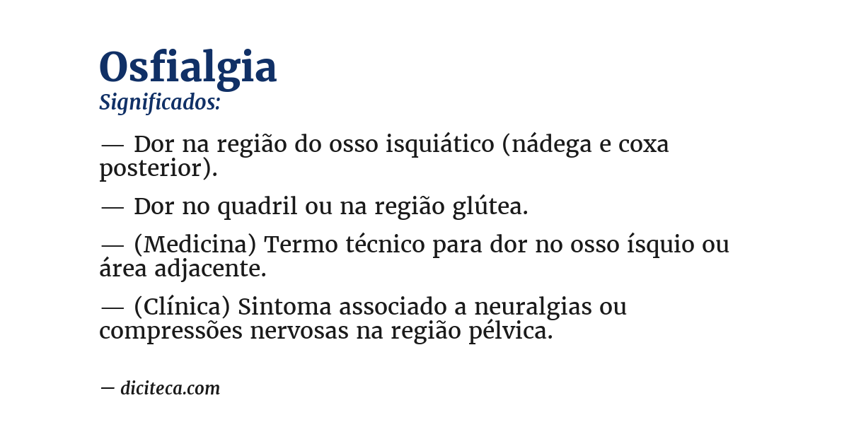 Significado de osfialgia