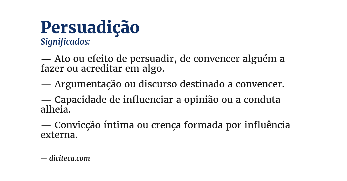 Significado de persuadição