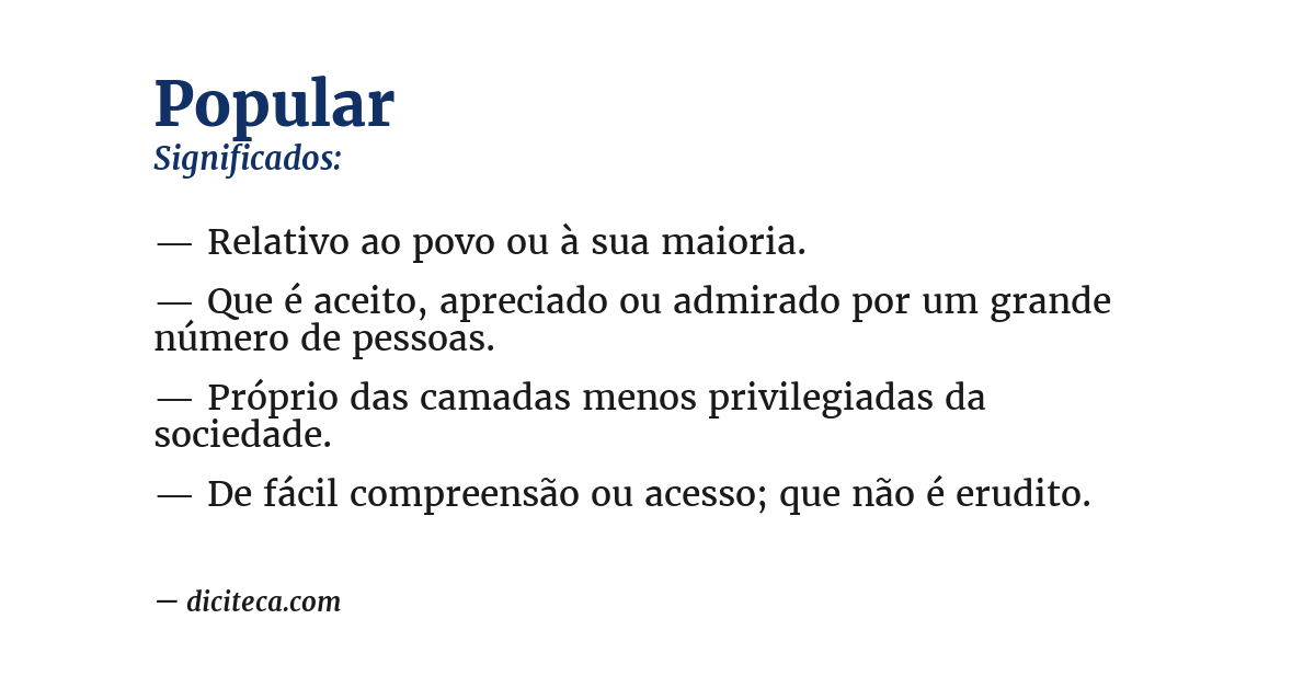 Significado de popular