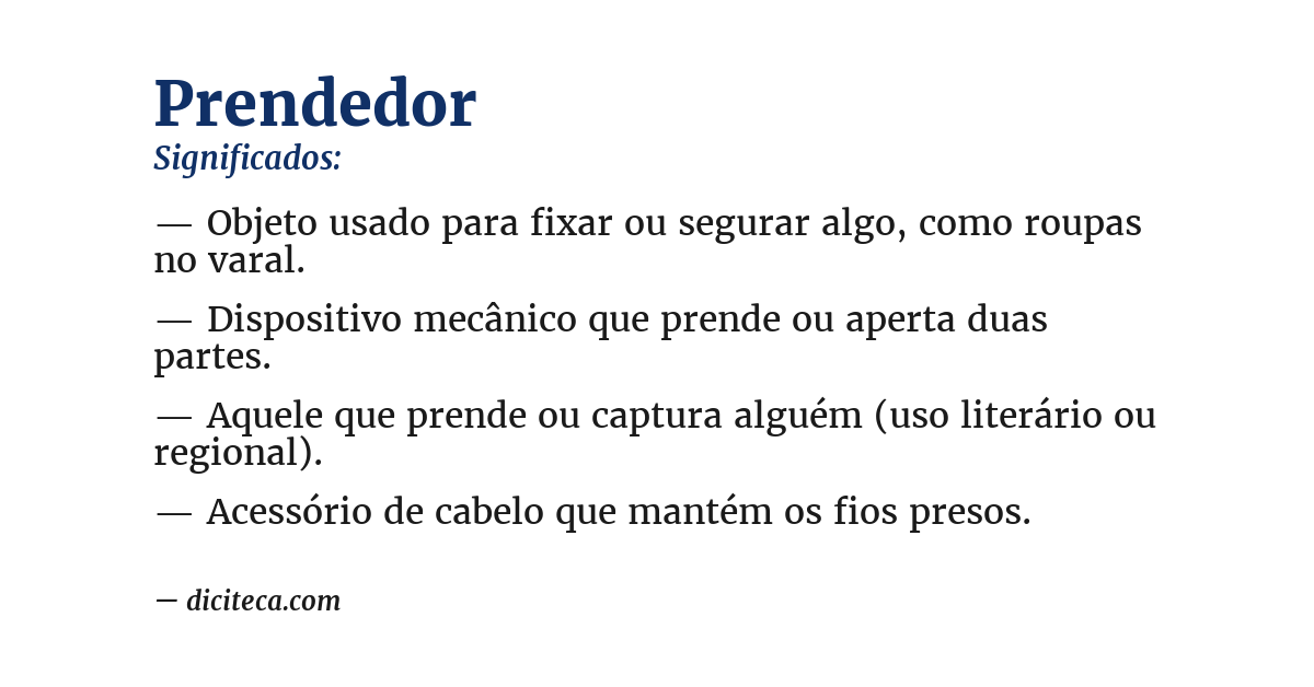 Significado de prendedor