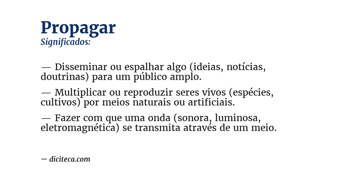 Significado de propagar
