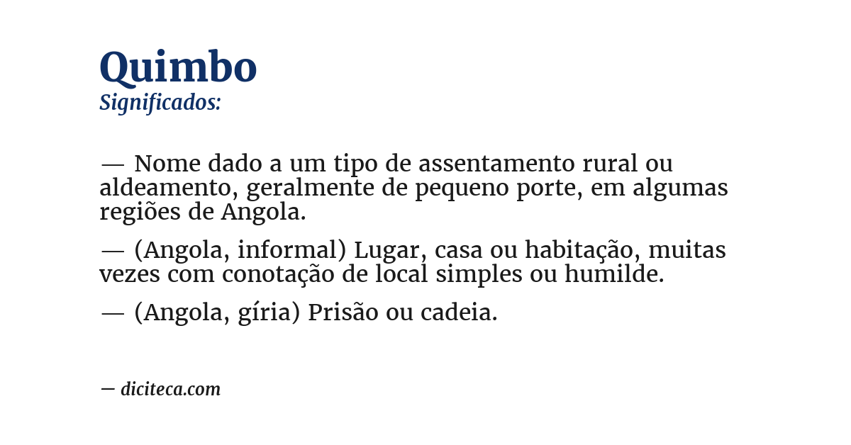 Significado de quimbo