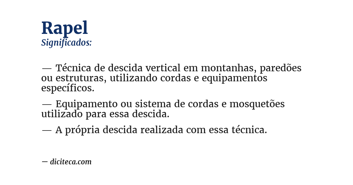 Significado de rapel