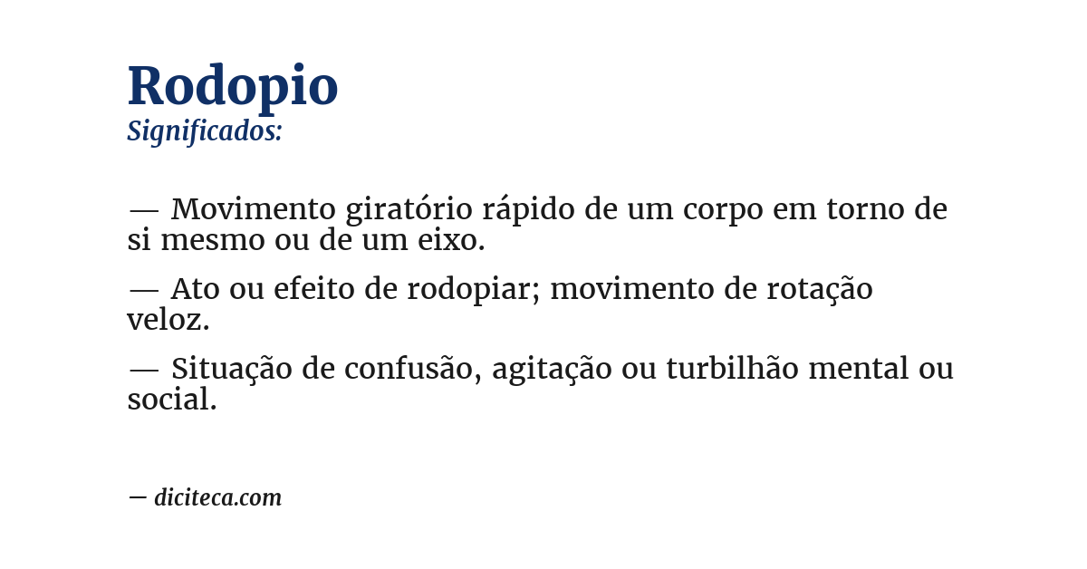 Significado de rodopio