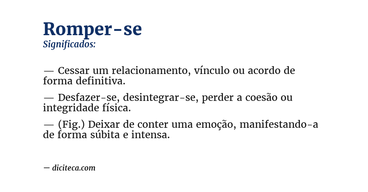 Significado de romper-se