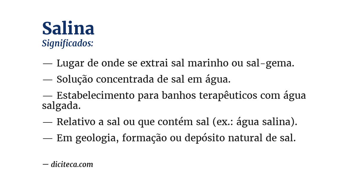 Significado de salina
