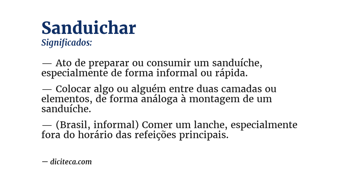 Significado de sanduichar