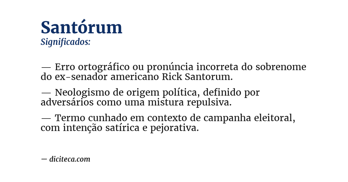 Significado de santórum