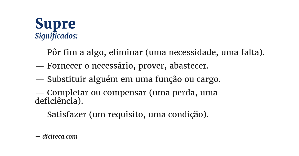 Significado de supre