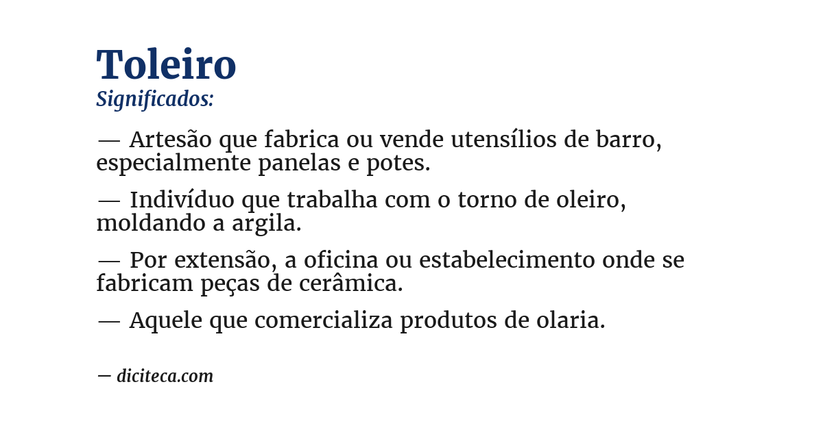 Significado de toleiro