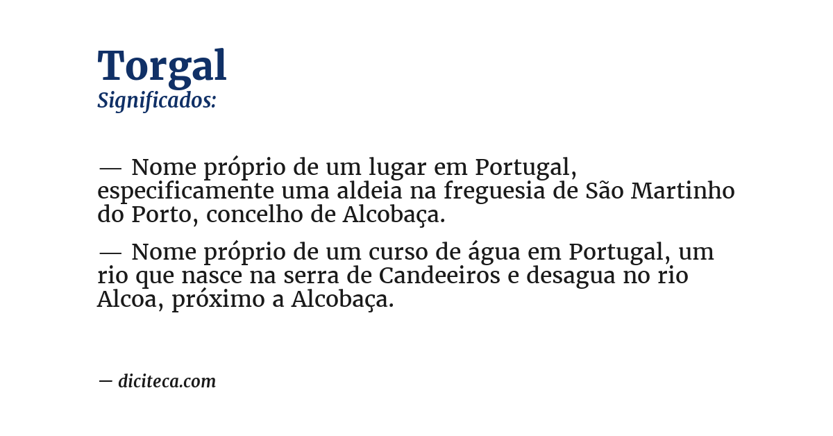 Significado de torgal