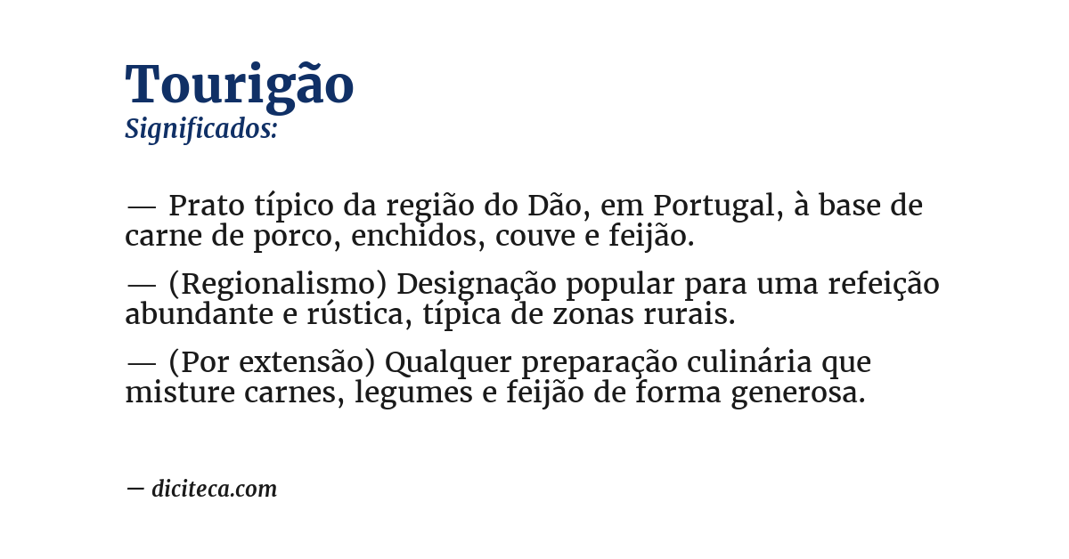 Significado de tourigão