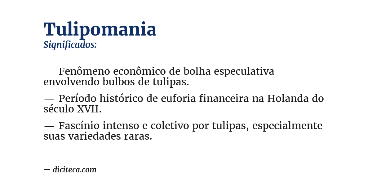 Significado de tulipomania