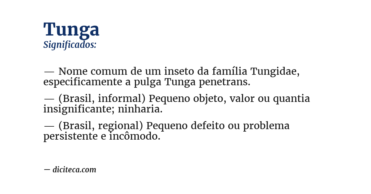 Significado de tunga