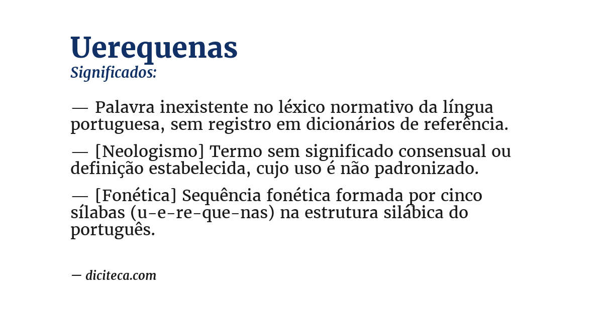 Significado de uerequenas