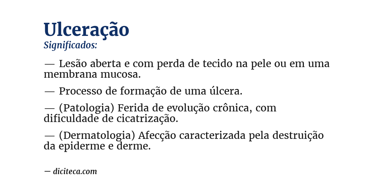 Significado de ulceração