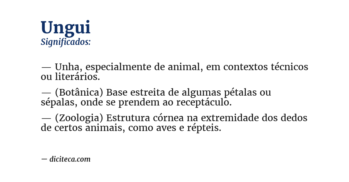 Significado de ungui