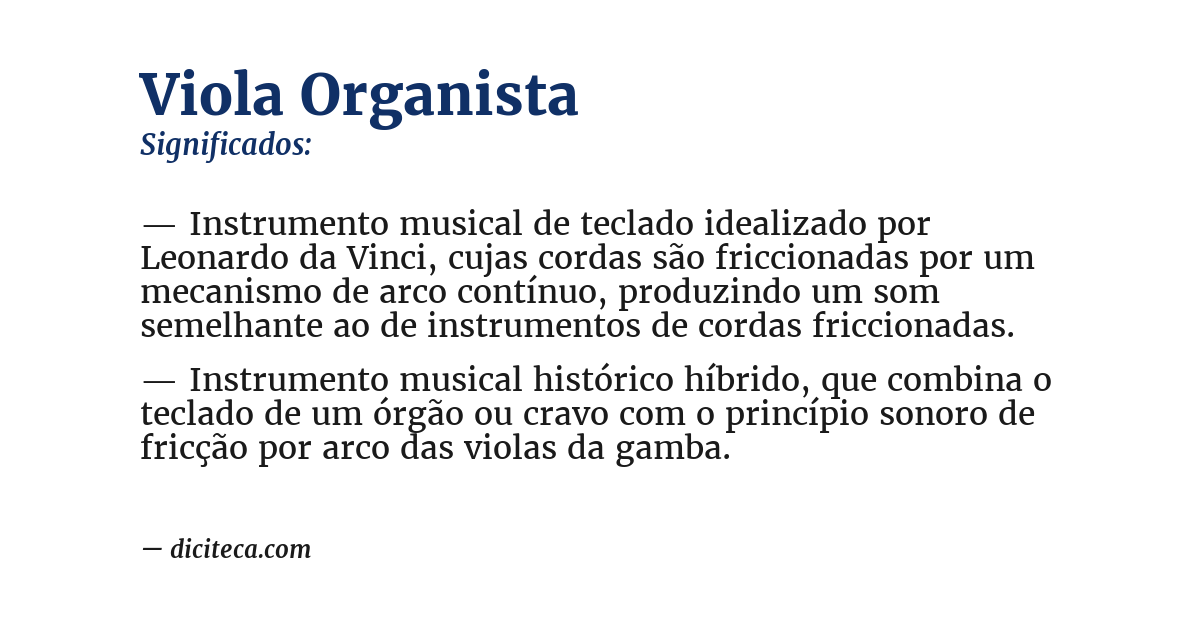 Significado de viola organista