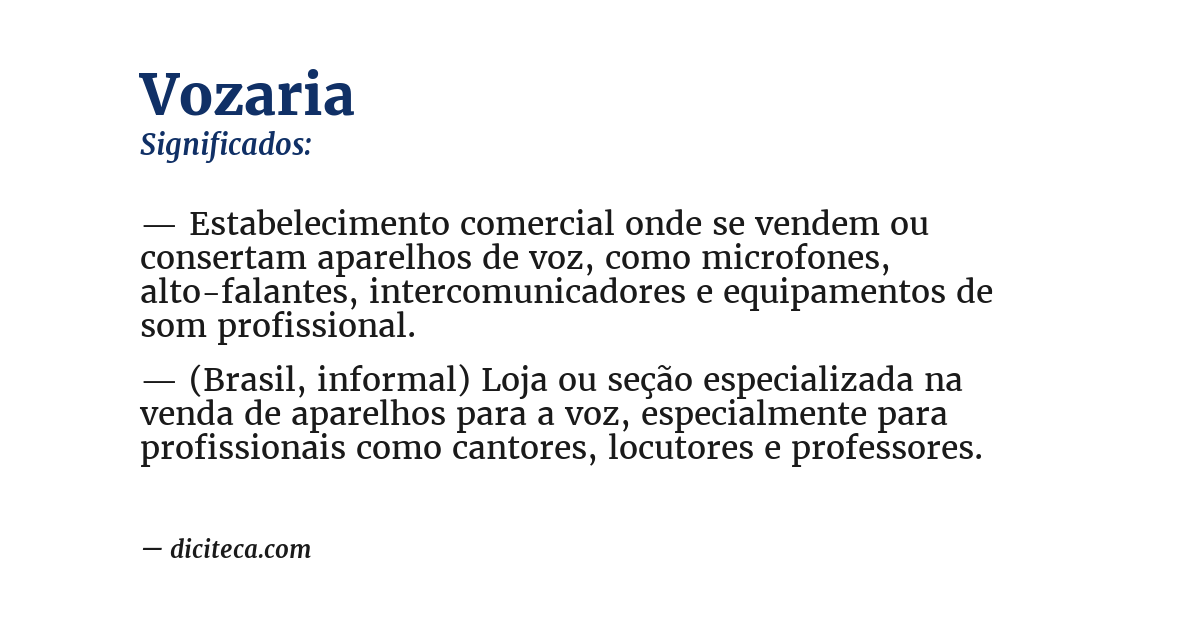 Significado de vozaria