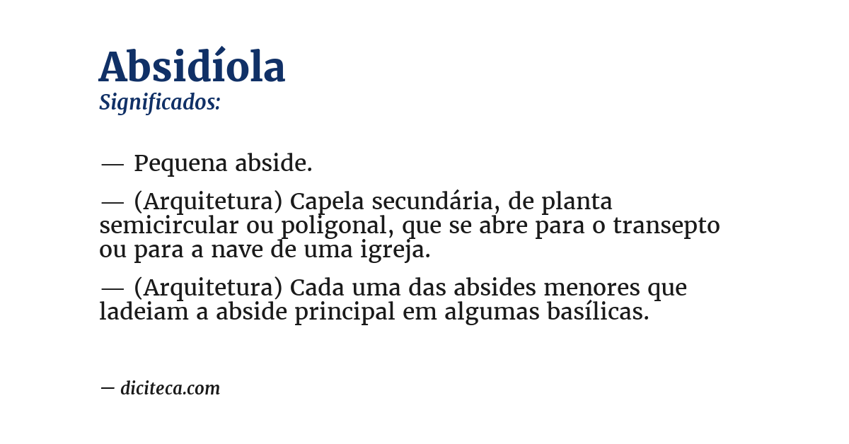 Significado de absidíola